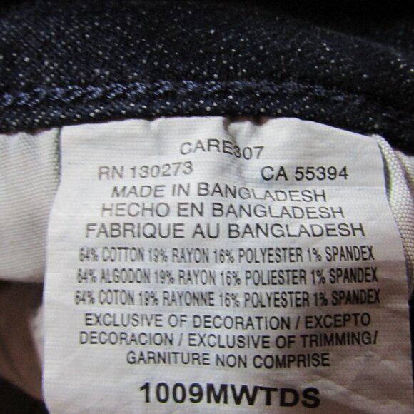 Wrangler Women's Essentials Mid Rise Straight Leg Jeans Dark Wash 1009MWTDS - Picture 4 of 4